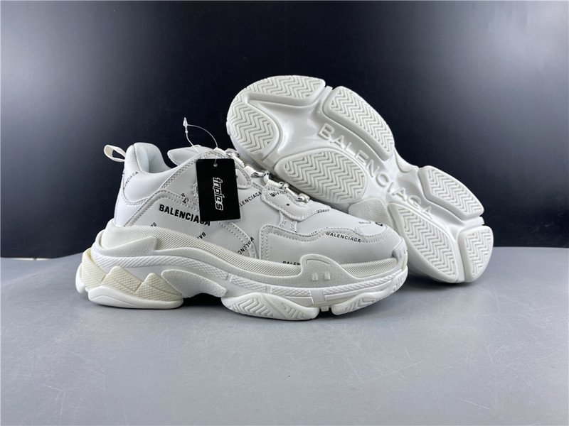 Ba*len*cia*ga triple s sneakers (white with logo) 524039 w06e2 2021