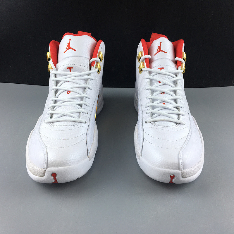 Air Jordan 12 Retro Fiba White University Red 130690-107