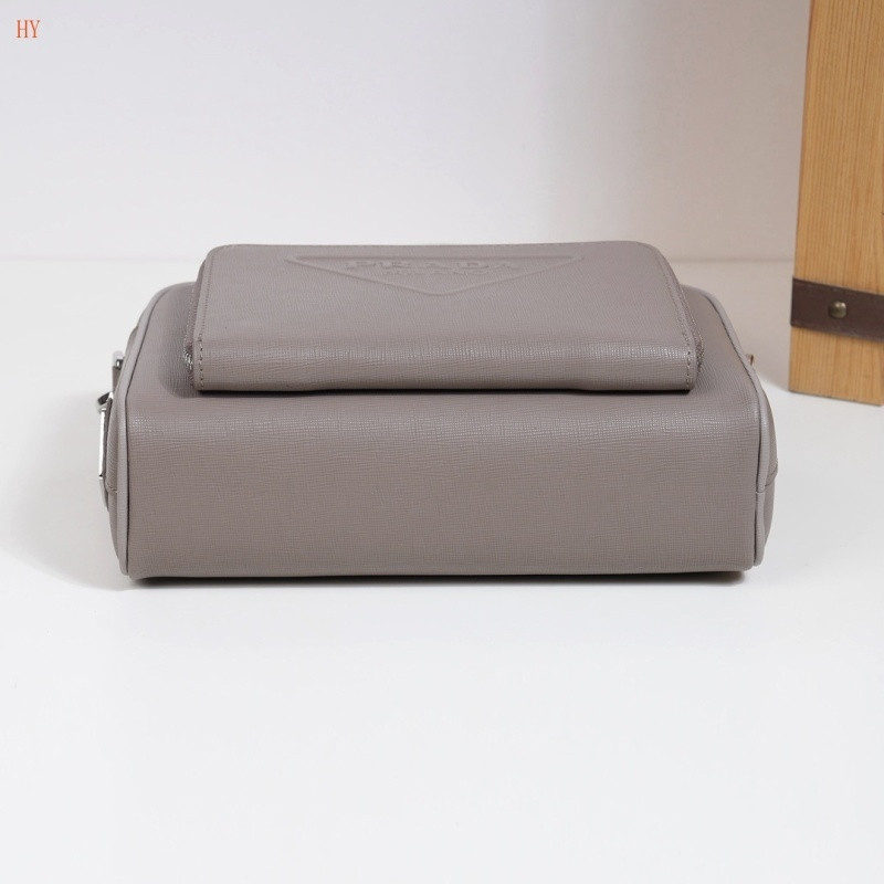 Pra*a saffiano leather shoulder bag