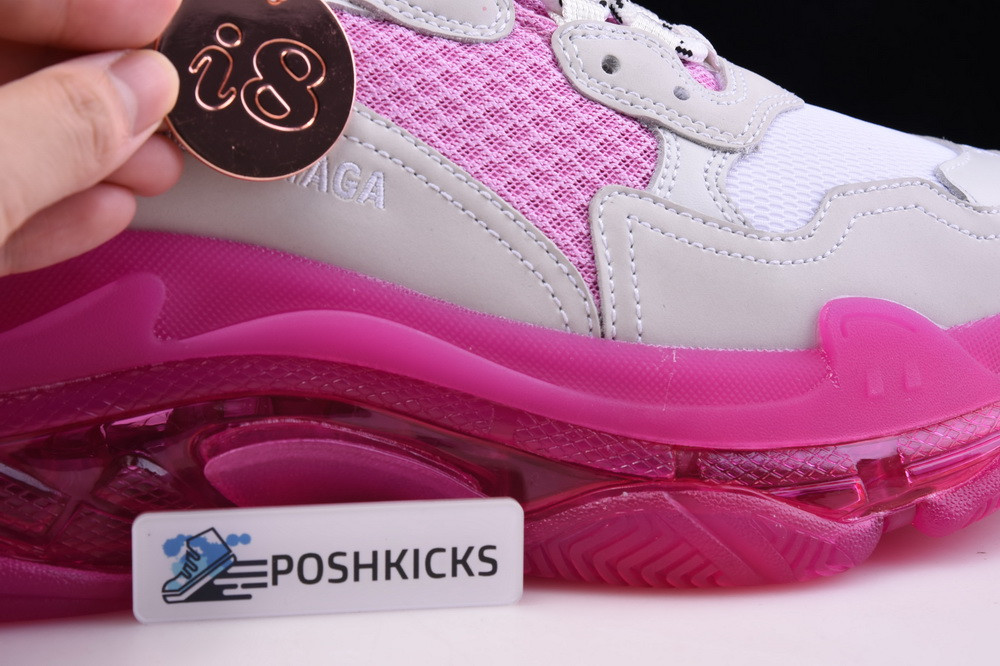 Ba*len*cia*ga triple s trainers clear sole pink white 544351 w0901 2281