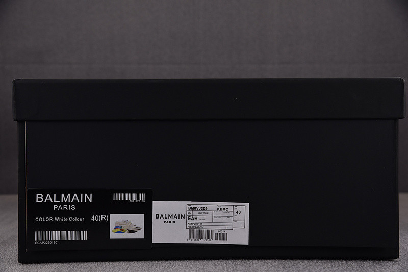 BALMAIN NEOPRENE AND LEATHER UNICORN LOW-TOP SNEAKERS