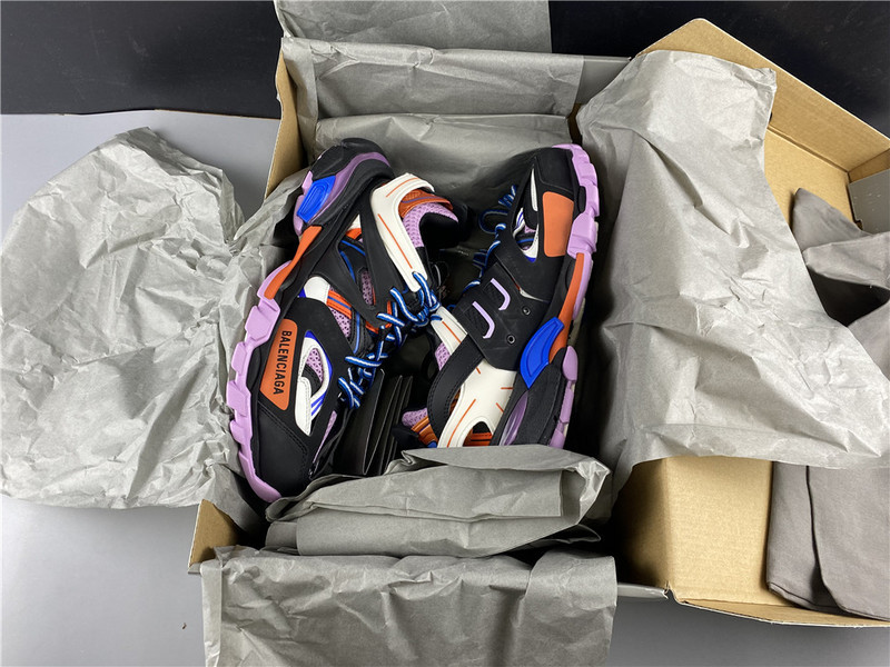 Ba*len*cia*ga tess s. gomma sneakers black pink and orange blue 542023 w1gc1 1054