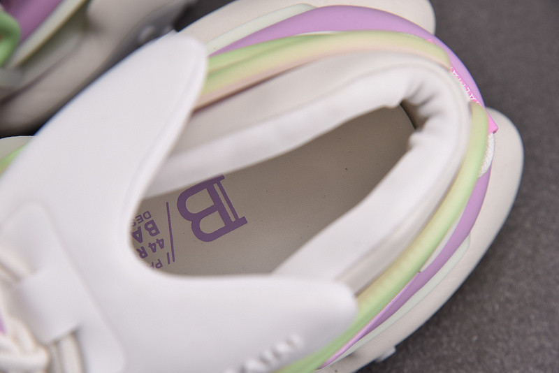 BALMAIN NEOPRENE AND LEATHER UNICORN LOW-TOP SNEAKERS