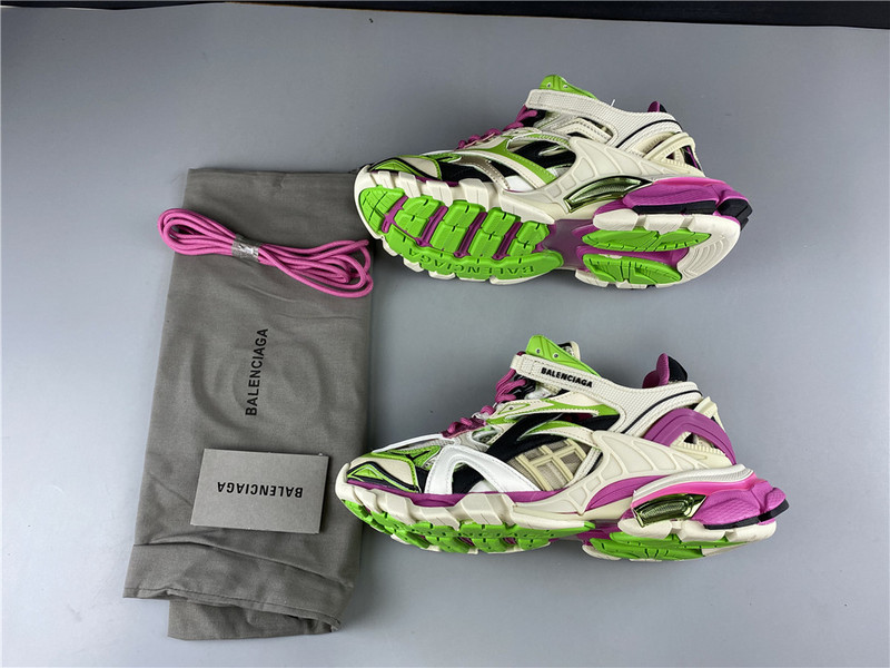 Ba*len*cia*ga track trainer (white green and pink) 568615 w2gn3 9199