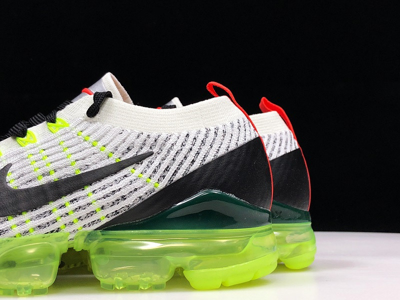 Nike Air VaporMax Flyknit 3 White Black Volt Bright Crimson AJ6900-100