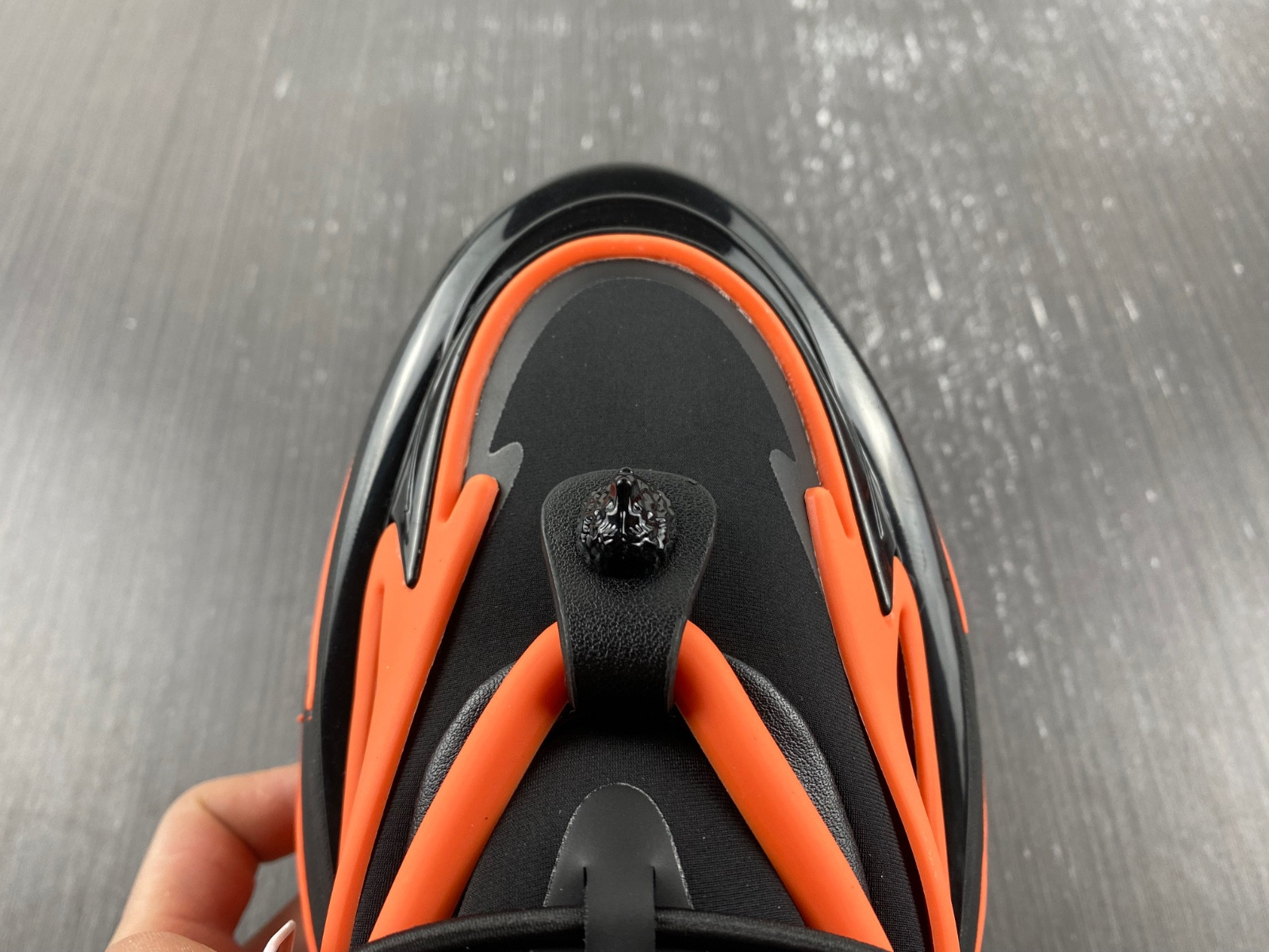 BALMAIN NEOPRENE AND LEATHER UNICORN LOW-TOP SNEAKERS