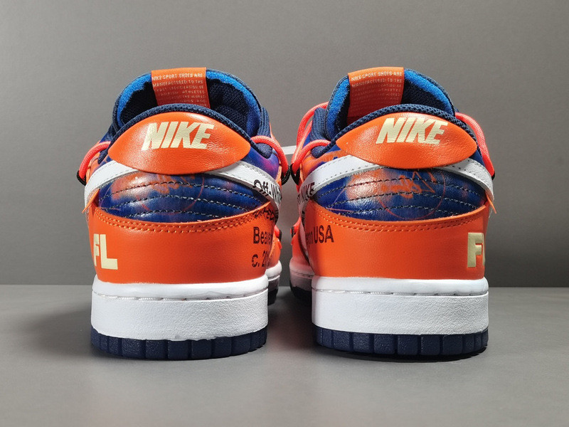OW X FUTURA X NIKE SB DUNK LOW FLURO ORANGE/BLUE DD0856-801