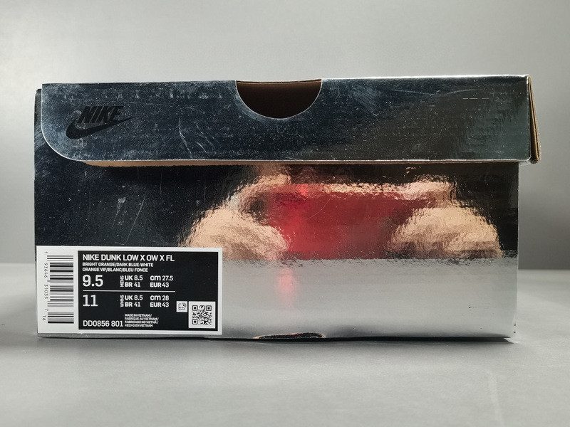 OW X FUTURA X NIKE SB DUNK LOW FLURO ORANGE/BLUE DD0856-801