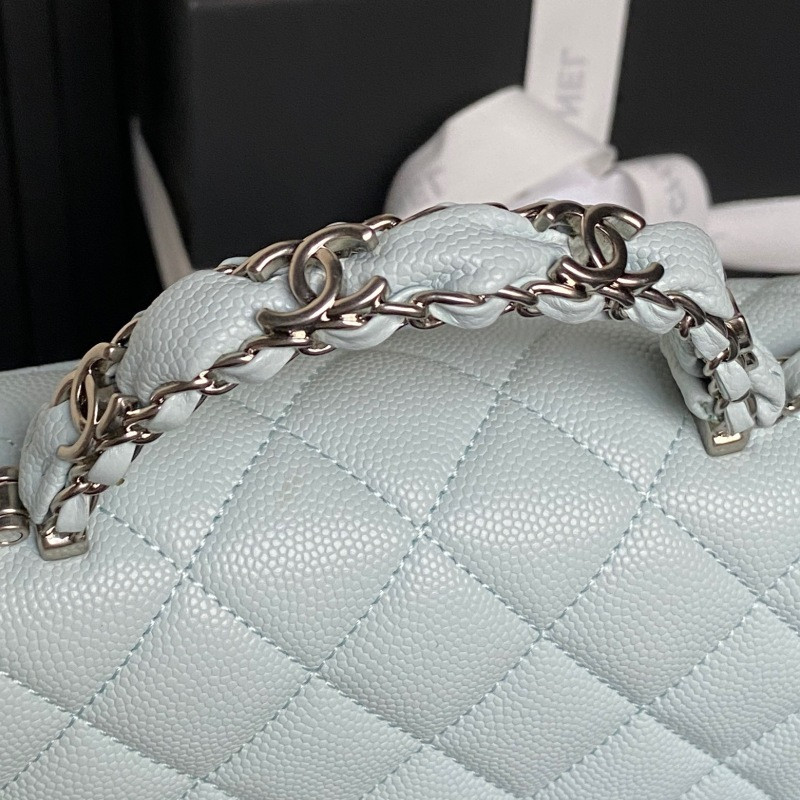 Ch**el - mini rectangular top handle classic flap bag