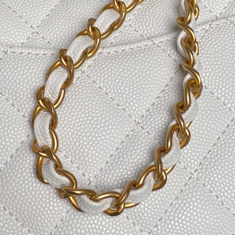 Ch**el - mini rectangular top handle classic flap bag