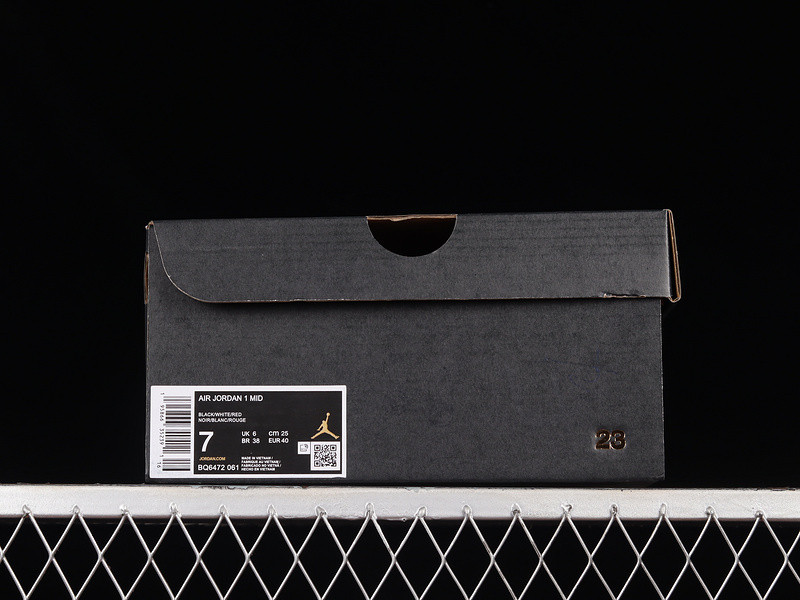 Air Jordan 1 Mid WMNS Black Gym Red BQ6472-061