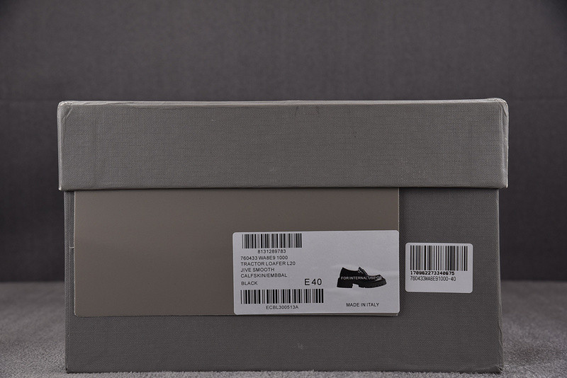 Ba1en*iaga tractor leather loafers in black