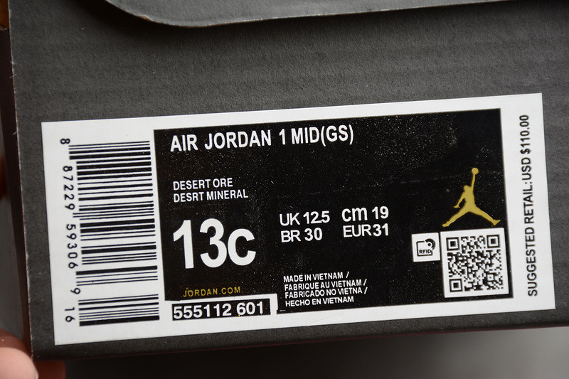 AIR JORDAN 1 MID GS 555112-601