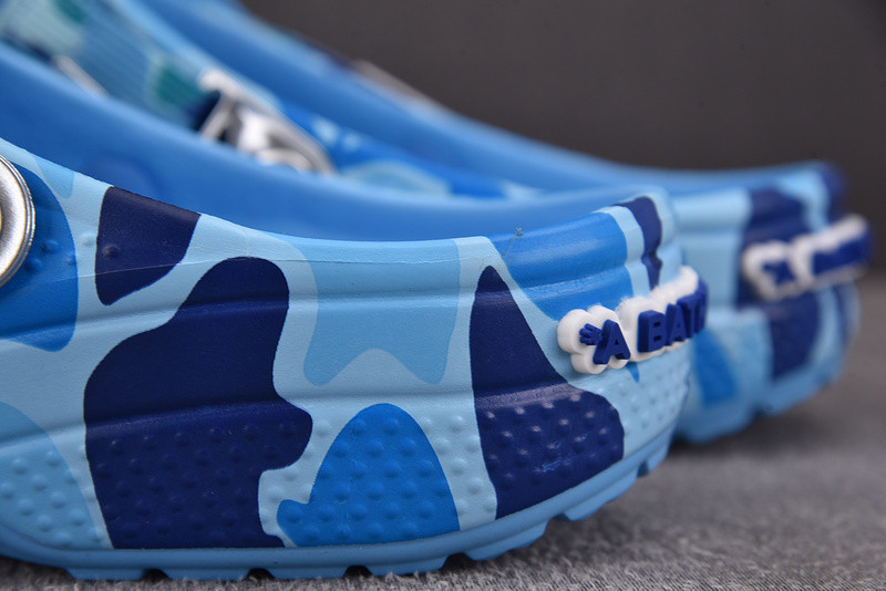 Cr*0*s classic clog a bathing ape abc camo blue