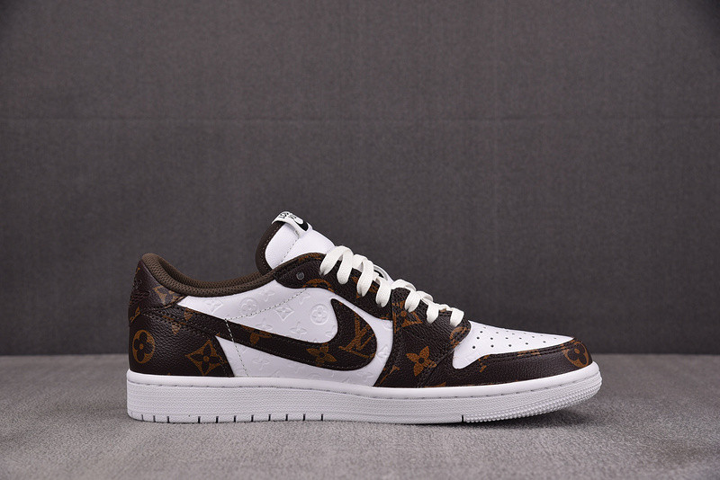 LV x Air Jordan 1 x TS Brown White DL2403-002