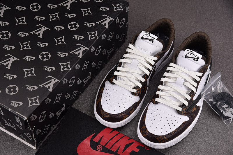 LV x Air Jordan 1 x TS Brown White DL2403-002