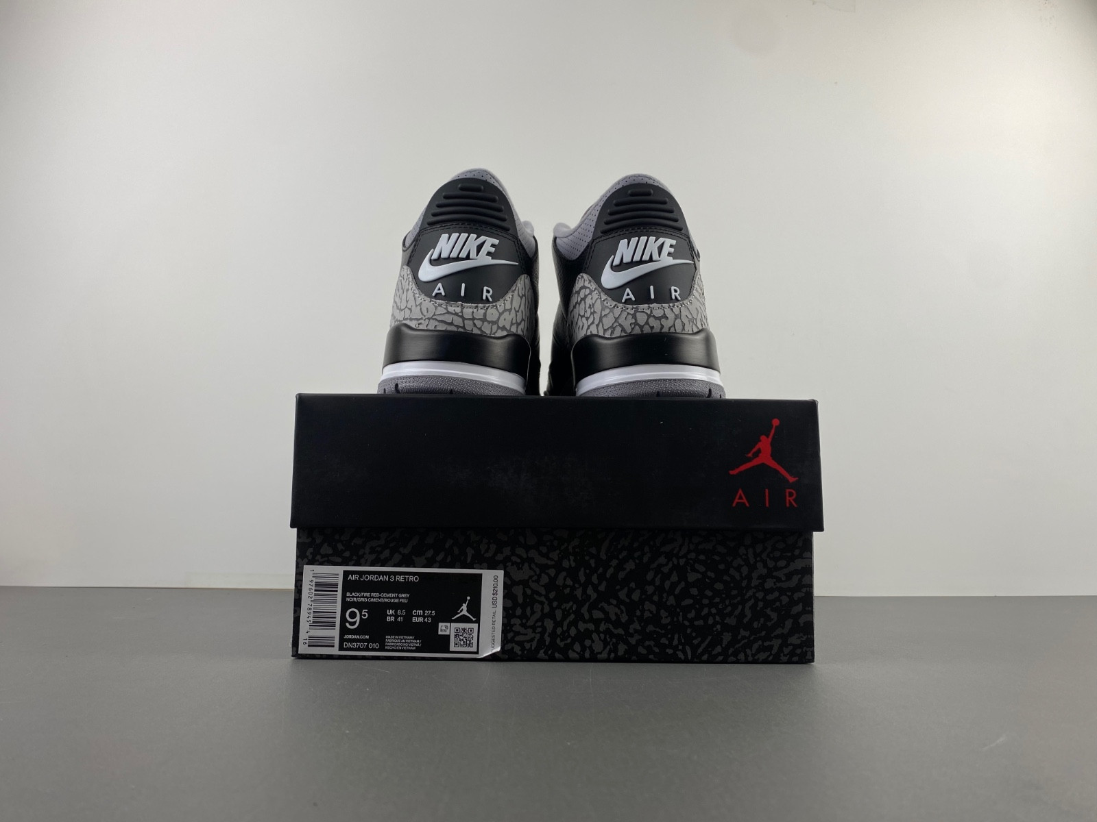 Air Jordan 3 Black Cement 2024 DN3707-010