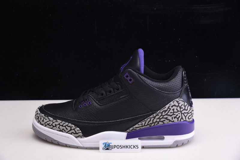 Jordan 3 Retro Black Court Purple CT8532-050
