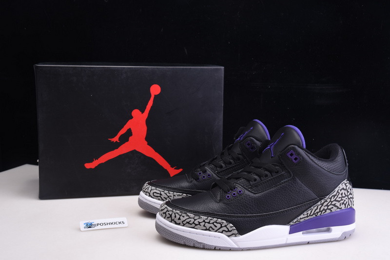 Jordan 3 Retro Black Court Purple CT8532-050