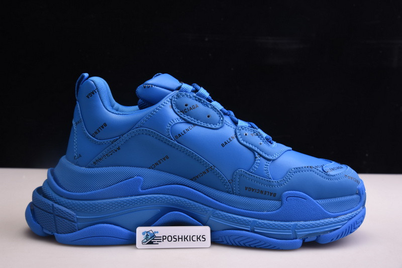 Ba*len*cia*ga triple s sneakers (blue with logo) 536737 w0612 0848