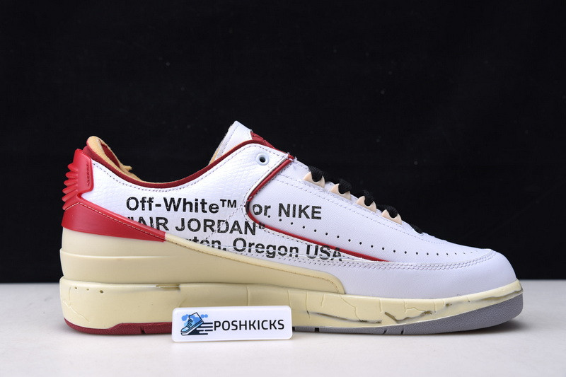 OW x Air Jordan 2 Low Red DJ4375-106