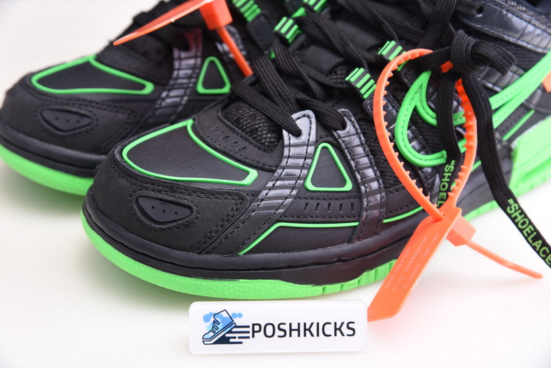 OW x Nike Air Rubber Dunk “Green Strike CU6015-001