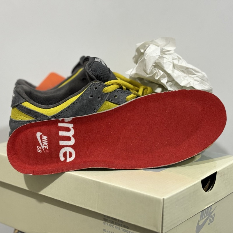 S*prem* x nike sb dunk low camper green hq8487-300