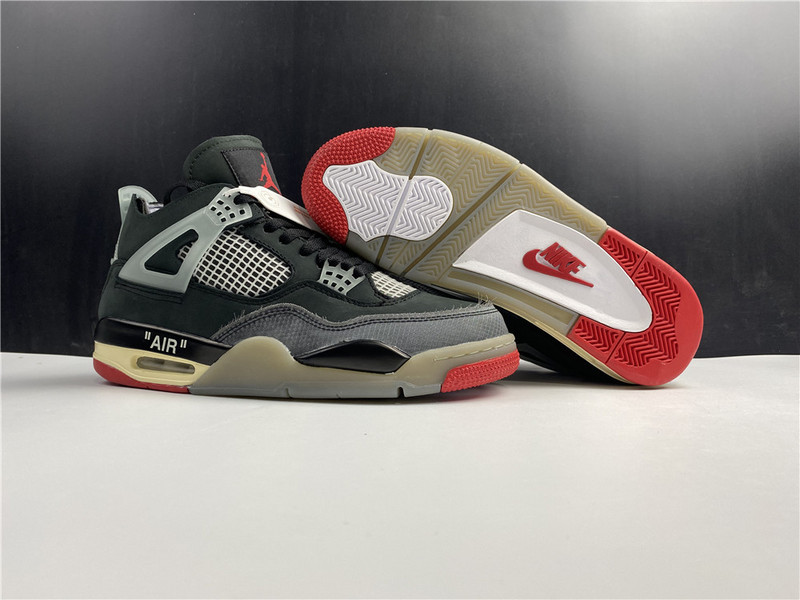 OW X AIR JORDAN 4 “BRED” CV9388-001