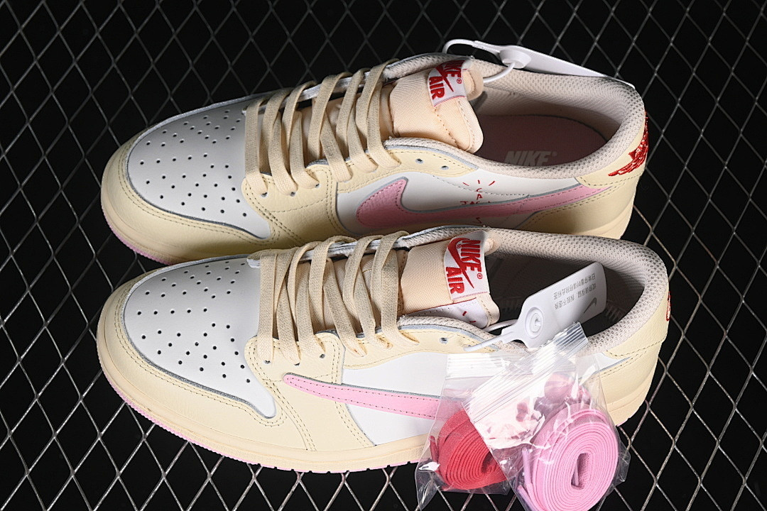 AIR JORDAN 1 LOW OG AJ1 LIGHT PINK/WHITE/APRICOT IQ7604-101