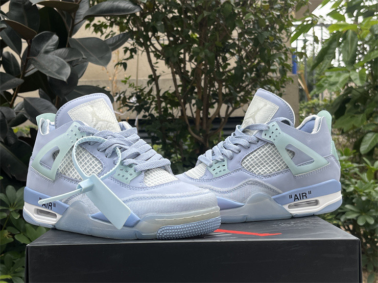 JORDAN 4 RETRO X OW BABY BLUE