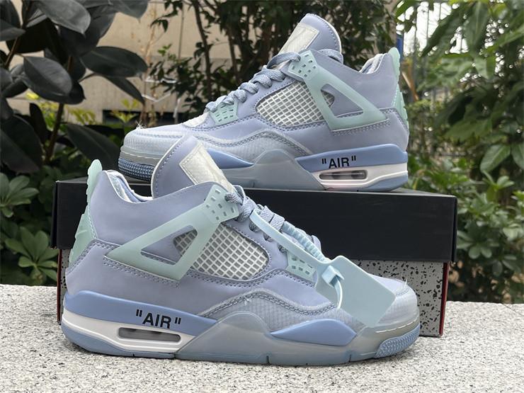 JORDAN 4 RETRO X OW BABY BLUE