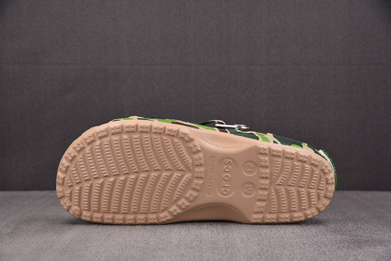 Cr*0*s classic clog a bathing ape abc camo green