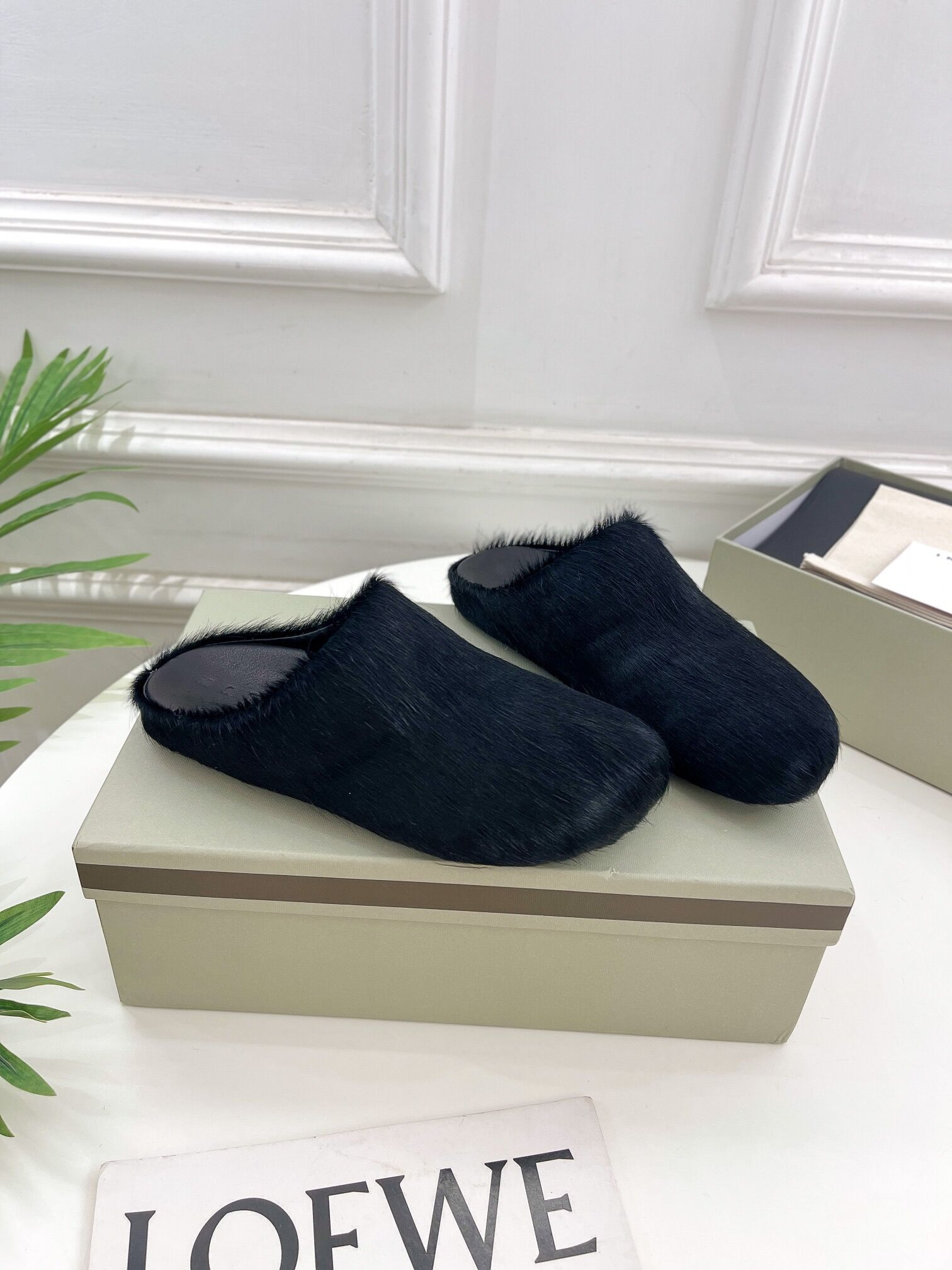 MARNI BLACK FUSSBETT SABOT LOAFERS