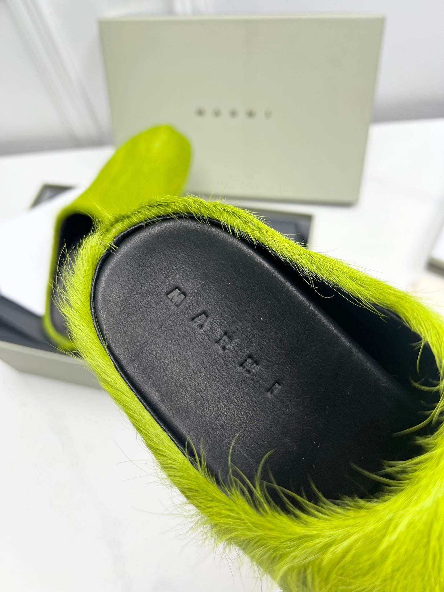 MARNI GREEN FUSSBETT SABOT LOAFERS