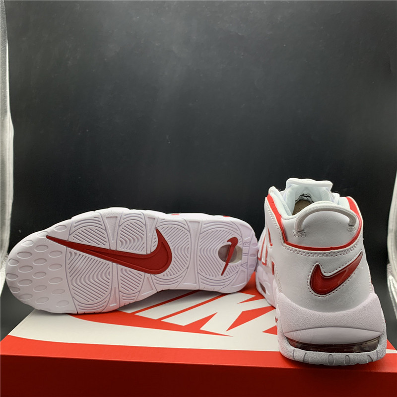 Nike Air More Uptempo White Varsity Red Outline 415082-108