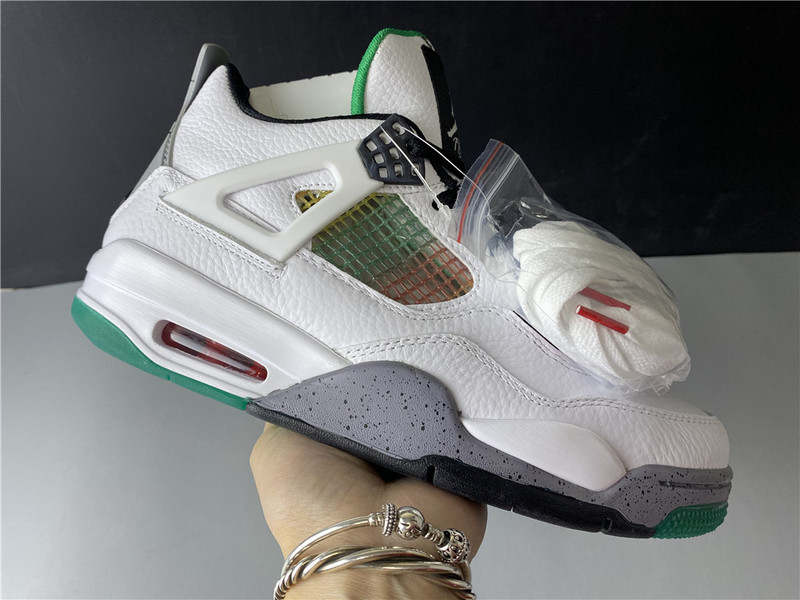 Jordan 4 Retro Lucid Green Rasta AQ9129-100