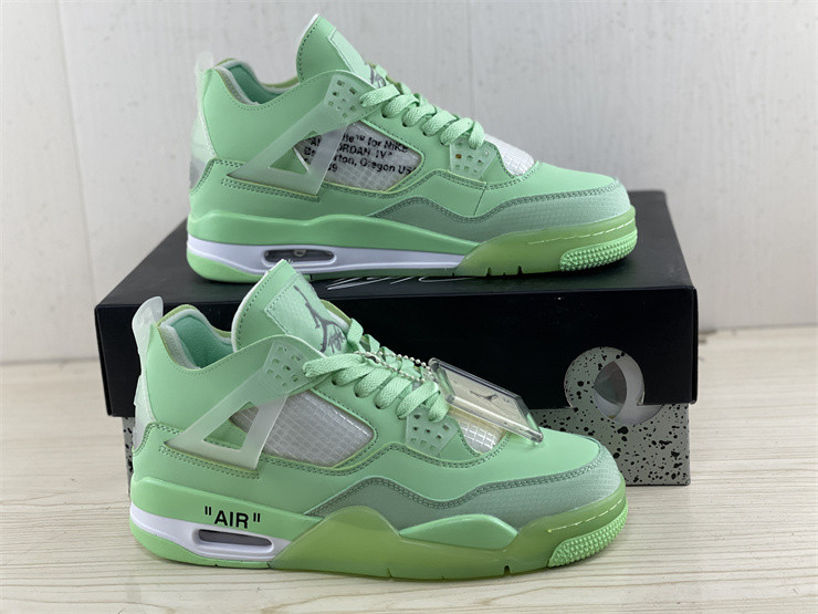 JORDAN 4 RETRO X OW GREEN