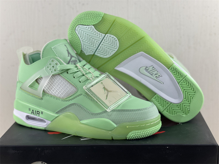 JORDAN 4 RETRO X OW GREEN
