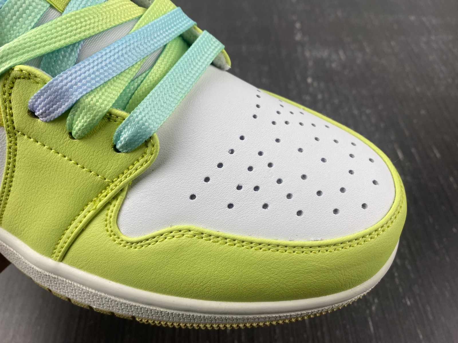 Air Jordan 1 Low White Volt Green Tan FD9906-131