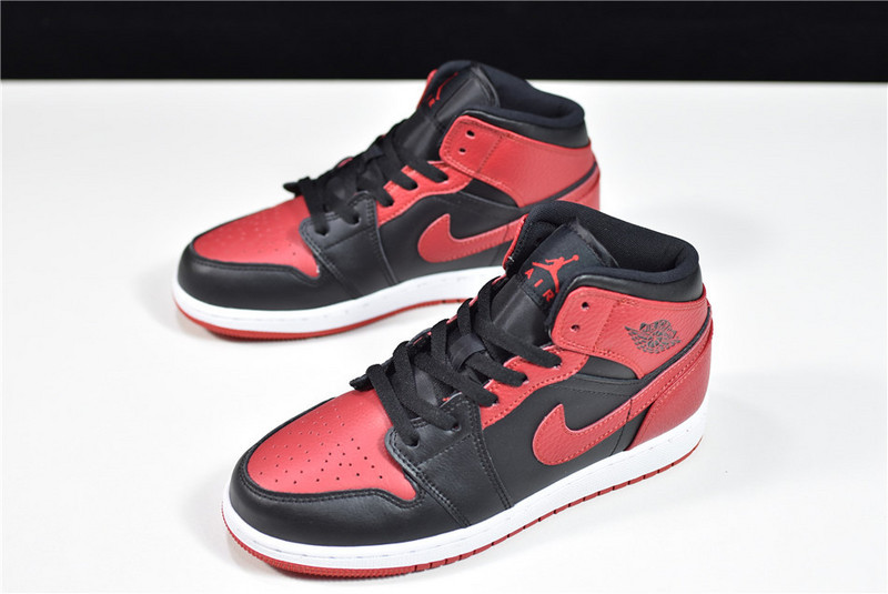 NK Air Jordan 1 Mid GS"Banned"AJ1 554725-074