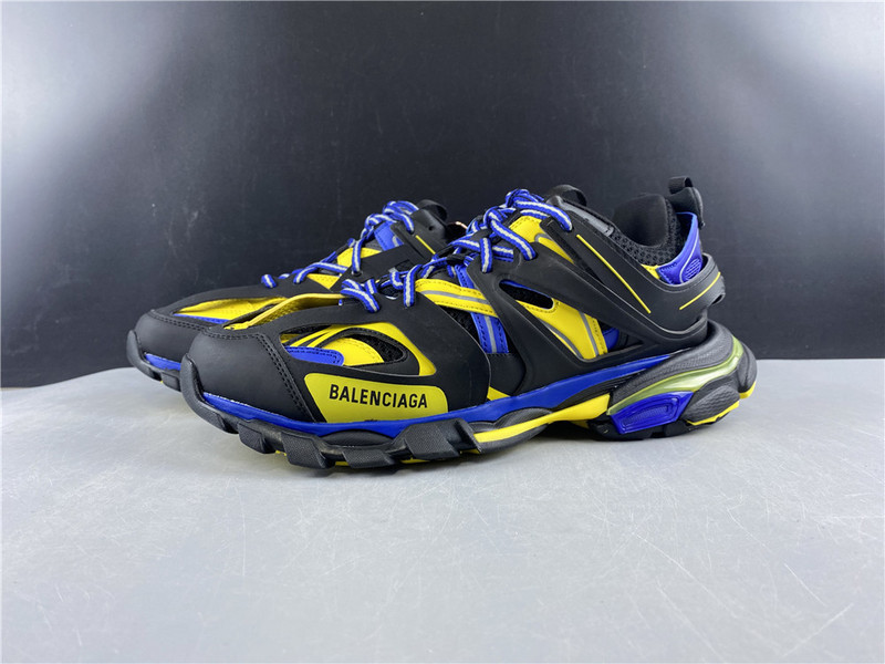Ba*len*cia*ga tess s. gomma trek low top sneakers (black blue and yellow) 542023 w1gb1 1121